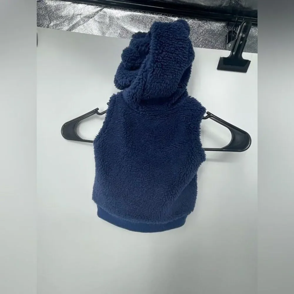 Carters fuzzy vest navy‎ blue 6 months